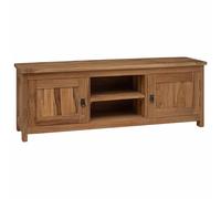 vidaXL Mueble de TV 110 x 30 x 40 cm Natural Madera de teca maciza