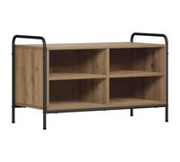 vidaXL Mueble de TV 140 x 39,5 x 50 cm Roble Artisan | Líneas limpias y detalles minimalistas, ofrece mucho espacio para tus pertenencias, de acero galvanizado para una larga