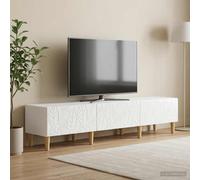vidaXL: Mueble para televisión de 147 x 34,5 x 30 cm, blanco brillante, fabricado en material de madera