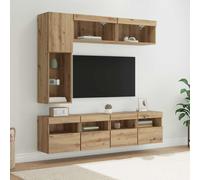 vidaXL Mueble de TV 7 uds. Roble artisan Madera de ingeniería