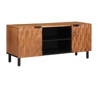 vidaXL Mueble de TV Consola moderna, acabado de acacia marrón y mango, 105 x 33 x 46 cm
