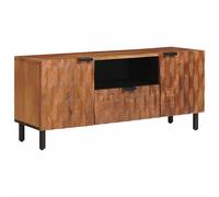 vidaXL Mueble de TV acabado en acacia marrón 105x33x46 cm – Madera de mango, estantes