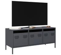 vidaXL Mueble de TV acero laminado en frío antracita 101,5x39x43,5 cm