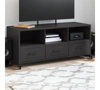 vidaXL Mueble de TV acero negro 100,5x39x43,5 cm