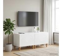 vidaXL Mueble de TV Blanco Brillante Madera de ingeniería