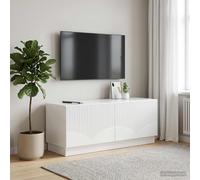 vidaXL Mueble de TV Blanco Brillante Madera de ingeniería