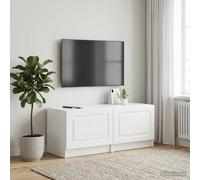 vidaXL Mueble de TV Blanco Brillante Madera de ingeniería