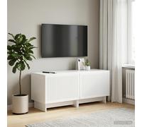 vidaXL Mueble de TV Blanco Brillante Madera de ingeniería
