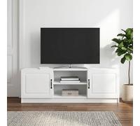 vidaXL: Mueble de TV de alto brillo, blanco, 150 x 31 x 47 cm, fabricado en material de madera