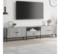 vidaXL Mueble de TV Cajón, Armario Auxiliar Consola, Aparador de Televisión, Mueble Multimedia para Salón, Madera de Ingeniería Gris Sonoma