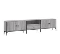 vidaXL Mueble de TV 200x25x44 cm Madera de ingeniería Gris Sonoma con cajón