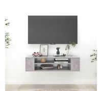 vidaXL Mueble de TV colgante contrachapada gris hormigón 100x30x26,5cm