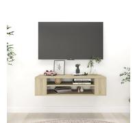 vidaXL Mueble de TV colgante contrachapada roble Sonoma 100x30x26,5 cm