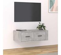 vidaXL Mueble de TV colgante madera gris hormigón 80x36x25 cm