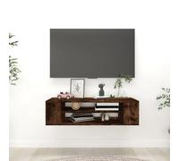 vidaXL Mueble de TV colgante madera roble ahumado 100x30x26,5 cm
