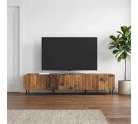 vidaXL Mueble de TV con cajón Madera envejecida 147 x 34,5 x 32 cm