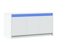 vidaXL Mueble de TV con LED Madera de ingeniería Blanco 100x34x50 cm