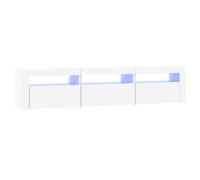 vidaXL Mueble de TV con luces LED 180x35x40 cm, Mueble de Salon, Mueble TV, Mueble TV salon, Mesa de TV, Mueble tele
