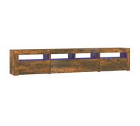 vidaXL Mueble de TV con luces LED 210x35x40 cm, Mueble de Salon, Mueble TV, Mueble TV salon, Mesa de TV, Mueble tele