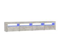 vidaXL Mueble de TV con luces LED 240x35x40 cm, Mueble de Salon, Mueble TV, Mueble TV salon, Mesa de TV, Mueble tele