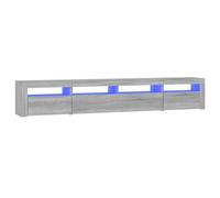 vidaXL Mueble de TV con luces LED 240x35x40 cm, Mueble de Salon, Mueble TV, Mueble TV salon, Mesa de TV, Mueble tele