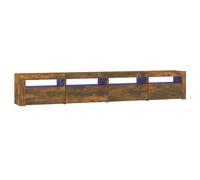 vidaXL Mueble de TV con luces LED 240x35x40 cm, Mueble de Salon, Mueble TV, Mueble TV salon, Mesa de TV, Mueble tele