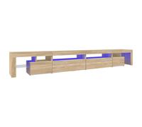 vidaXL Mueble de TV con luces LED 290x36,5x40 cm, Mueble de Salon, Mueble TV, Mueble TV salon, Mesa de TV, Mueble tele