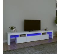 vidaXL Mueble de TV 215x36,5x40 cm con luces LED Blanco