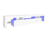 vidaXL Mueble de TV 215x36,5x40 cm con luces LED Blanco