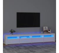 vidaXL Mueble de TV con luces LED blanco 240x35x40 cm
