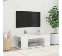 vidaXL Mueble de TV con luces LED blanco brillante 90x39x30 cm