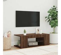 vidaXL Mueble de TV con luces LED color roble marrón 90x39x30 cm