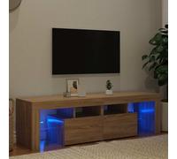 vidaXL Mueble de TV con luces LED color roble Sonoma 140x36,5x40 cm