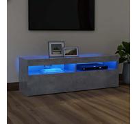 vidaXL Mueble de TV con luces LED gris hormigón 120x35x40 cm