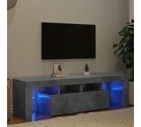 vidaXL Mueble de TV con luces LED gris hormigón 140x36,5x40 cm