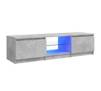 vidaXL Mueble de TV con Luces LED Gris hormigón 140x40x36 cm