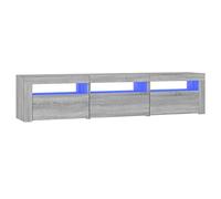 vidaXL Mueble de TV con luces LED 180x35x40 cm Gris Sonoma