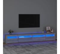 vidaXL Mueble de TV con luces LED gris sonoma 270x35x40 cm