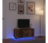 vidaXL Mueble de TV con luces LED madera vieja 100x41x50 cm