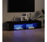 vidaXL Mueble de TV con luces LED negro 135x39x30 cm