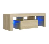 vidaXL Mueble de TV con Luces LED Roble Sonoma 120x35x40 cm