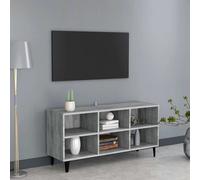 vidaXL Mueble de TV con patas de metal gris Sonoma 103,5x30x50 cm