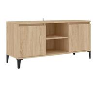vidaXL Mueble de TV con Patas Metal Color Roble Sonoma 103,5x35x50 cm