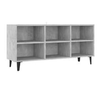 vidaXL Mueble de TV con patas – Metal gris hormigón – 103,5x30x50 cm