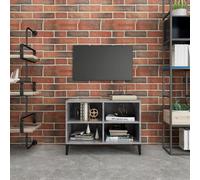 vidaXL Mueble de TV con patas metal gris hormigón 69,5x30x50 cm