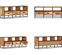 vidaXL Mueble de TV de 110x30x45 cm, madera maciza de acacia - Mueble de TV - Muebles de TV - Muebles para televisión - Aparador