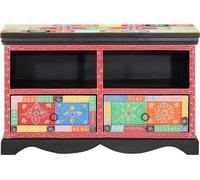vidaXL: Mueble de TV de 80 x 35 x 50 cm, varios colores, madera maciza de mango