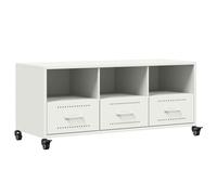 vidaXL Mueble de TV de acero oliva 100,5x39x43,5 cm en color Verde/Antracita/Rosa y más | almacenamiento funcional diseño moderno para baño dormitorio sala
