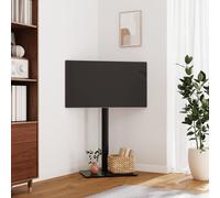 vidaXL Mueble de TV de esquina 1 nivel para 32-65 pulgadas negro