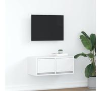vidaXL Mueble de TV de madera de ingeniería blanco 60 x 31 x 25,5 cm